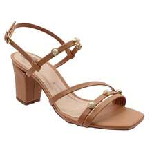 Sandália Feminina Salto Alto Bloco Confortável Elegante Dia a Dia 1618