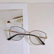 1pc Large Frame Square Plano Lenses Latest Model Glasses Frame, Plain Looking And Slimming, Versatile For Parties And Outings, Korean Version, Face Enhancing And Small Glasses Frame