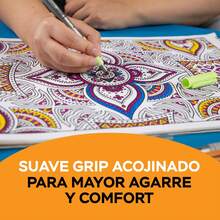 Marcador Permanente de Punto Grueso en Tinta Negra, con Grip, Ideal para Escritura, Dibujo y Etiquetado - 1 Pieza - Negro - Ver 3