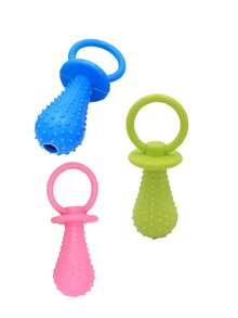 1 Set Of 3 Colors Small Pet Chew Toys, 2 Sizes, Rubber Pacifier With Metal Bite Bell Dog Supplies, Pet Training Toys, Ideal Teething Toys For Puppy Teeth Growth, Anti-Bite Dental Cleaning Puppy Toys, Pet Toys, Training Interactive Products, Help Pets Play And Relieve Boredom, Suitable For Medium And Small Pets - Multicolor - View 21