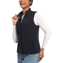 Chaleco Polar con Cremallera Completa de tamao Chaleco de Lana para Mujer - Grande + negro - Ver 4