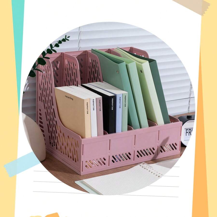 Desktop Storage & Organization Box, Book Shelf, File Rack, Document Holder, A4 File Organizer