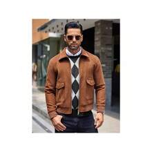 Men's Crew Neck Sweater Slim Fit Lightweight Sweatshirts Knitted Pullover For Casual Or Dressy Wear - 黑色菱形花紋 - 查看 5