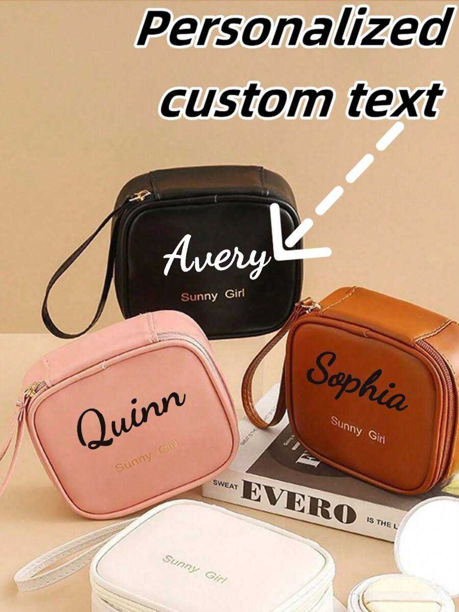 A Customizable Sanitary Napkin Storage Bag, Lipstick Storage Bag, Women's Bag, High-End Sense Light Luxury Delicate Makeup Bag, PU Small Makeup Bag, Portable Storage Bag - Multicolor - View 1