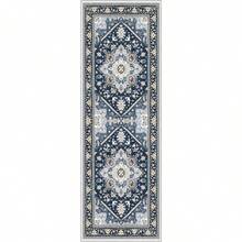 Soft Neutral Area Rugs 5x7, Washable Rug With Non Slip Backing, 5 X 7 Faux Cashmere Low-Pile Carpet, Cream White & Blue & Light Brown,  2025 Design - Blue & Gold - View 10