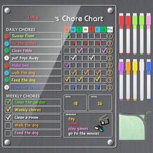 Acrylic Magnetic Chore Chart, 9.5x12 Behavior Reward Responsibility Chart TeensAdults Chore Chart Multiple, Reusable Chore Checklist Responsibility Tracker 1 Pack