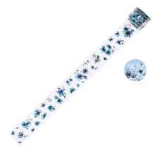 1 rolă bandă adezivă cu cerneală albă, decupată cu matriță PET, autocolante DIY pentru scrapbooking floral vintage, potrivite pentru cadouri, birou, casă, marcare, etichete, clasă, jucării, planificator pentru studenți, autocolante decorative vintage creative