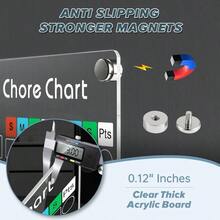 Acrylic Magnetic Chore Chart, 9.5x12 Behavior Reward Responsibility Chart TeensAdults Chore Chart Multiple, Reusable Chore Checklist Responsibility Tracker 1 Pack