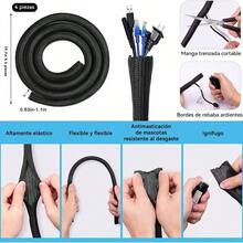 Kit de Gestin de Cables, 67 clips de adhesivo organizador de cables de escritorio, 22 correa de reutilizable, 4 manguito de Split, 200 Nylon Zip Ties, 20 soportes313, Ferroso - 181 + Ferroso - Ver 5