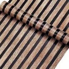 1 Roll - 3D Striped Grid Self-Adhesive Wallpaper, PVC Waterproof And Oil-Resistant Removable Wall Sticker, Thick Peelable And Reusable Wallpaper Roll For Bedroom, Kitchen And Bathroom Decor DIY