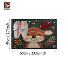1 Stück/2 Stücke Weihnachts-Rentier mit Geweih Muster Badezimmer Antirutschmatte, Kunstkaschmir Material, Plüsch Dekoration geeignet für Badezimmer, Türeingänge, Küchen & Festliche Dekorationen, Maschinenwaschbar, Geschenkidee - Verschiedenfarbig - Übersicht 17
