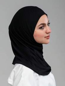 1 pièce Foulard long à double couche en tissu soyeux et doux de couleur unie, idéal pour la vie quotidienne et les sports de plein air