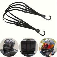 Motorcycle Helmet Luggage Rope, Bungee Rope, Bandage, Helmet Luggage, Retractable Elastic Strap, Off-Road Vehicle Luggage Net, Luggage Rack, Elastic Mesh Bag, Vehicle Trunk Cargo Net, Safety Protective Net