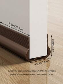 Soundproof, Windproof, Insect-Proof And Water-Blocking PVC Sealing Strip At The Bottom Of The Door, Self-Adhesive Silent Gap Stop Strip For Bedrooms (Suitable For Doors With A Thickness Of 3.5cm/1.38in-4.6cm/1.81in. Please Confirm Before Purchasing) - Multicolor - View 4