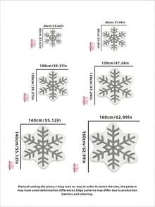1 pieza Alfombra decorativa con forma de copo de nieve navideño, plegable, fácil de limpiar, lavable. Alfombra natural y cómoda, adecuada para dormitorio, estudio, sala de estar, decoración del hogar.