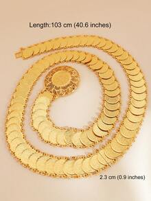 1 st. Boho Guld Kedja Retro Koppar Guldpläterad Kroppskedja Sexig Navel Kedja För kvinnor Datekväll Business Fester Och Bröllop