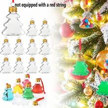 10pcs,Christmas Tree-Shaped Decorations For Filling Beverages - Wine Ball Tree Decorations, Transparent Bottle-Shaped Hanging Balls And Bell Pendants, Suitable For Festive Party Decorations - Multicolor - View 6