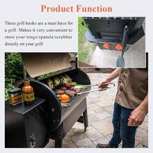 4 Pcs Grills Hooks Fits Traeger Grills, Aluminum Alloy Grills Hooks Barbecue, Fit Traeger Ironwood 885, Pro Series 34, Pro Series 22, Pro 575, Pro 780, Ironwood 650, Z - Grills, Pit - 4 件 - 查看 5