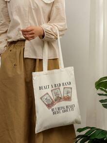 1 Pc The  Cat Version Pattern Tote Bag Shoulder Bag For Travel Daily Commute Women's Reusable Shopping Bag, Best Gift For Her,  Folding Shoulder Bag Summer Beach Holiday Bag  Merch