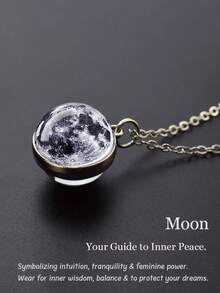 1 Stück Mars & Erde Anhänger Halskette, einzigartiges Geschenkidee für Frauen, Paare, Freunde und Familie