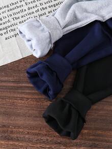 3pcs/Set Boys' Casual Oxford Waistband Letter Print Loose Fit Sports Jogger Pants, Spring/Autumn - Multicolor - View 6