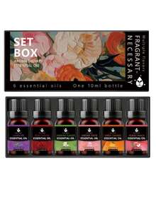 6pcs/4pcs Essential Oil Set, 8pcs/1pc Water-Soluble Aromatherapy Essential Oils, 10ml Oils In Scents Like Rose, Lavender, Vanilla, Suitable For Diffuser, Candles, Oil Burners, Humidifiers, Christmas