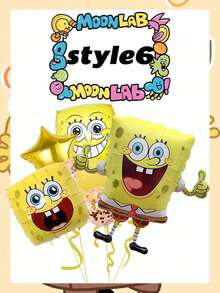 SPONGEBOB Spongebob SquarePants Themed Balloon Party Set Blows The Joy Of Bikini Bottom Into Your Party! Highlights Of The Star Product: 3D SpongeBob SquarePants Shaped Balloon, Five Core Advantages, Latex Material, And Odorless