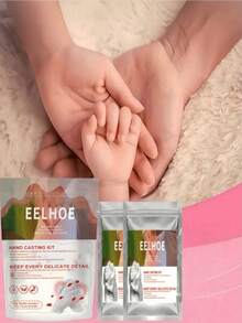 EELHOE 1 pieza Molde de mano para parejas, regalo del Día de San Valentín, set de manualidades familiares, compromiso, boda, Día de la Madre, recuerdo de aniversario, regalo único para él y ella, parejas, estilos nuevos y antiguos aleatorios, artículos esenciales para regalo de vacaciones (25g adecuado para manos pequeñas, 100g recomendado para adultos)