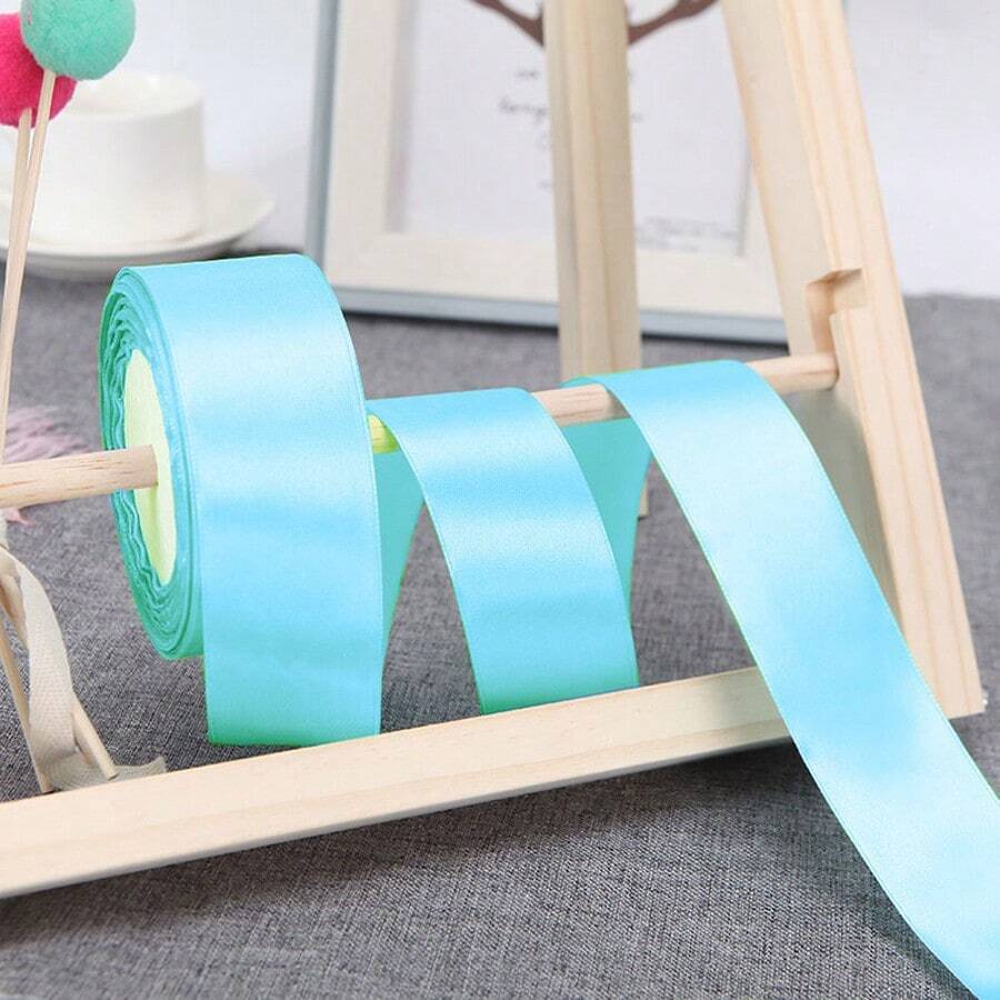 1 Roll Satin Ribbon, 1.5 Inches Wide X 22 Meters Long - Decorative Glossy Polyester Gift Wrapping, Suitable For Crafts, Weddings, Birthdays - Multicolored Colors, Handmade Art Supplies, Shiny Finish, Polyster Sateen, Elegant Edges, Ribbon For Flower Bouquet, Ribbon For Gift Wrapping, Wide Ribbon, Thick Ribbon, Christmas Ribbon, Ribbon For Crafts, White Satin Ribbon, Ribbon For Bouquet, Ribbons For Crafts, Ribbon For Sewing, Wedding Decorations, Wide Satin Ribbon, Wedding - Màu xanh da trời - Xem 1