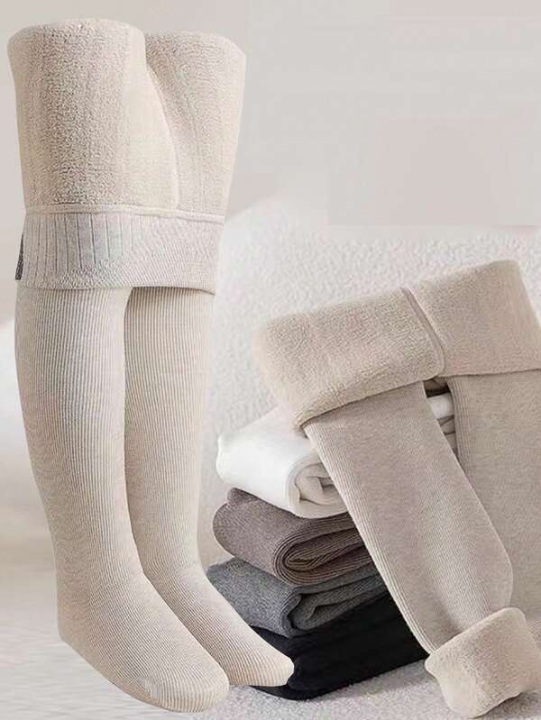 1pc Children's Dance Tights, Anti-Pilling, Thick, Warm & Comfortable, White Professional Dance Leggings For Girls, Autumn/Winter