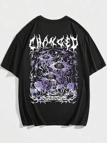 Men's T-Shirts Changed Gothic Eyes Stylish Shirts 100% Cotton 30.1 Yarn - Fastest Shipping From Brazil - Galaxy Shopp - màu đen - Xem 1