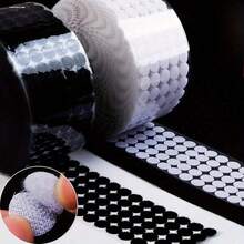 52 件/100 件/502 件双面胶黑白圆形紧固胶带，直径 1.5 厘米，多用途紧固胶带，适用于家庭、办公室、工艺品、服装，2 件/对 - 白色 - 查看 9