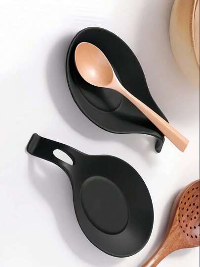 1 pezzo Tappetino per cucchiaio, facile da pulire, tappetino per utensili da cucina in TPE, tappetino per cucchiaio in silicone, tappetino per cucchiaio isolato, tappetino per piatti di spezie, supporto per cucchiaio per ristorante, utensili da cucina multifunzionali, stoviglie, accessori per cucina da ristorante (gancio senza cuciture bianco)