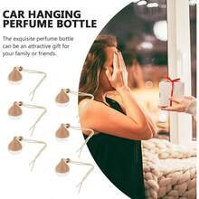 Car Perfume Bottle 6Pcs Set Glass Hanging Diffuser Freshener Car Decoration Assorted Color