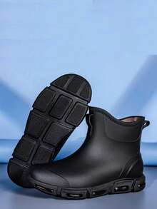 Fesd Ts 德式时尚男士短款雨靴，情侣成人防水防滑耐用橡胶鞋，适合厨房工作、户外洗车、露营、钓鱼、海滩、运动、家务，四季皆宜