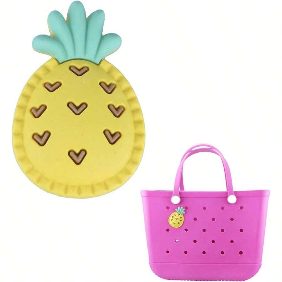 Beach Bag Accessories PVC Rubber Inserts Charms - Pineapple - View 1