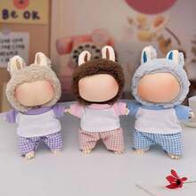 17 Cm Doll Clothing Set,Compatible With Labubu,Clothing Set Suitable For 6.7-Inch Doll Set, Fashionable And Unique And Clothing Accessories, Suitable For First/Second/Third Generation Dolls To Play And Display ,Clothes And Pants Set Only,(Excluding Dolls ) - Multicolor - View 2