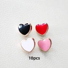 10/20/30/50/100 件心形塑料纽扣，毛衣、羊毛衫、衬衫、DIY 工艺品装饰纽扣