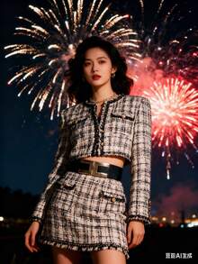 6cm Wide Elastic Belt With Alloy Buckle][ - Negro - Ver 3