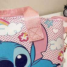 Conjunto de bolso de mano mini y bolso bandolera con estampado gráfico de Lilo y Stitch / Angel - Bolsos de lona multicolor con estilo, con correa de hombro ajustable - Accesorio casual y versátil para uso diario - El regalo perfecto y divertido para adolescentes y adultos jóvenes en cumpleaños u ocasiones festivas