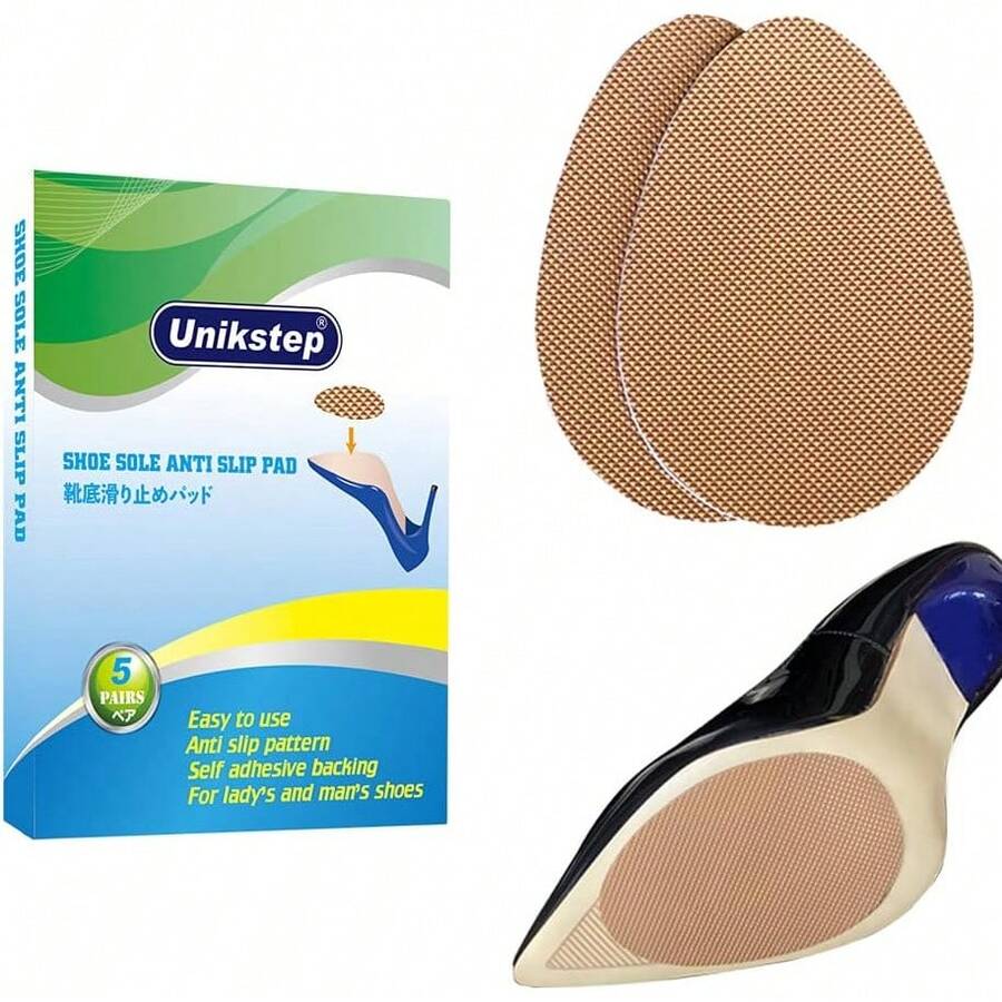 EstiloTendencia5 Pares De Almohadillas De Agarre Para Suela De Zapatos, Suela Exterior Antideslizante, Almohadilla De ReduccióN De Ruido (Color Caqui)Calidad PremiumVersióN Mejorada - 1 - Ver 1