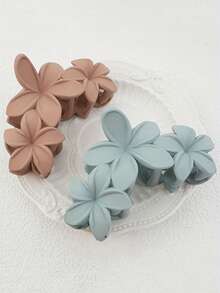 4 pezzi/2 pezzi Fermagli per capelli a fiore, 3 fermagli a pinza a fiore per acconciature raccolte, fermagli per capelli opachi di alta qualità, accessori per capelli di moda per le donne, fermagli per capelli invernali