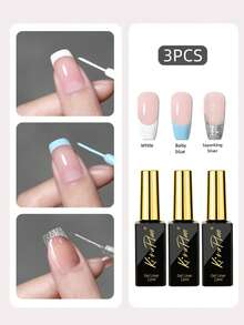 2支/4支装 12毫升超亮金属美甲凝胶,闪光银色、金色、白色、黑色彩绘凝胶,半永久UV凝胶指甲油 - 彩色 - 查看 27