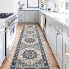 Soft Neutral Area Rugs 5x7, Washable Rug With Non Slip Backing, 5 X 7 Faux Cashmere Low-Pile Carpet, Cream White & Blue & Light Brown,  2025 Design - Blue & Red - View 25