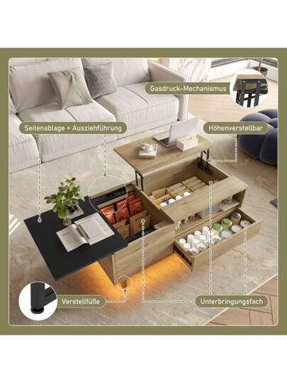 Height Adjustable Wardrobe LED Vloer Lighting Ample Storage Space Individually Customizable, Drawers Compartments, Tailor Made Minimalist, Multifunctional Living Rooms view 3