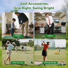 Grip Trainer, Training Aid Correcting Hand Position, Training Grip To Help Improve Swing Technique, Accessories All Clubs - Cam và Đen - Xem 8