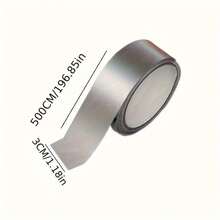 High-Temperature Resistant Aluminum Foil Tape, Kitchen Pipe Repair Tape, Adhesive Sealing Aluminum Foil, Waterproof, Heat-Resistant, Insulated Leak-Proof Tape - Silver - View 9