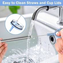 Reusable Straws Stainless Steel Straws  Traveler 40oz, 3PCS Metal Straws  Straw 40 Oz With 2PCS Straw Cleaner Brushes As  Accessories - 3根不鏽鋼吸管 - 查看 5