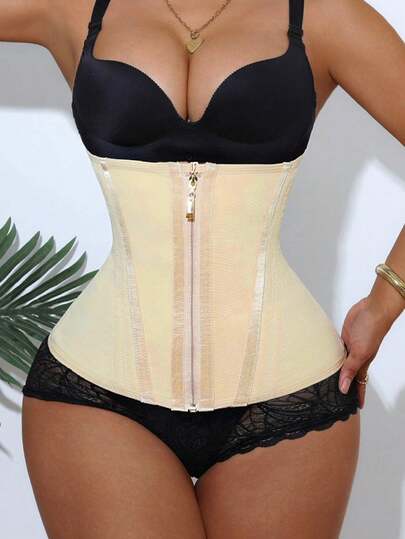 Cintura modellante con chiusura lampo, body shaper ad alta compressione per donna