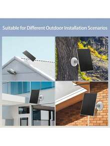 8W Solar Panel Charger For Security Cameras, Solar Charger, USB Solar Panel For Outdoor 5V Rechargeable Battery Camera, Small Solar Panels, High Conversion Rate, Type-C USB Charging Interface, Easy To Install, Solar Panel For Rechargeable Battery Device Such As Ring Camera, Doorbells, Lights & Monitoring Equipment, 360-Degree Adjustable 6.5Ft Cable, 8W Output Power, 1pc